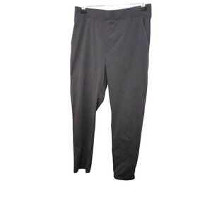 Uniqlo Men Charcoal Gray Elastic Waist Relaxed Fit Sport Pull-On Pants Size L